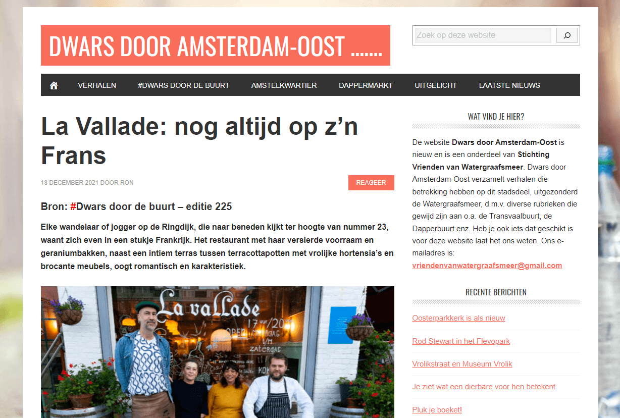La Vallade: nog altijd op z’n Frans